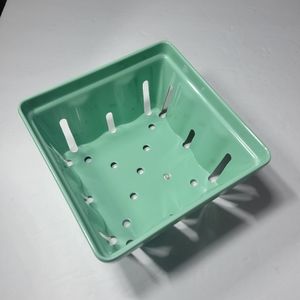 Large Berry Box Fruit Basket Tray Strawberry Bin melamine teal seafoam green, 5"